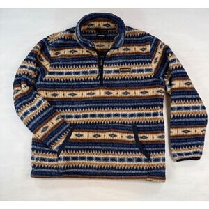 Hooey Large Fleece Pullover Southwestern Western Polyester Quarter Zip